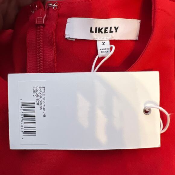 NWT LIKELY Shayna Ruffle Bodice Overlay Dress Sz  2 - Picture 8 of 10